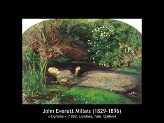 John Everett Millais (1829-1896)
« Ophelia » (1862, Londres, Tate Gallery)
 