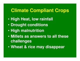 Millets Climate Wonder World Of Millets | PDF