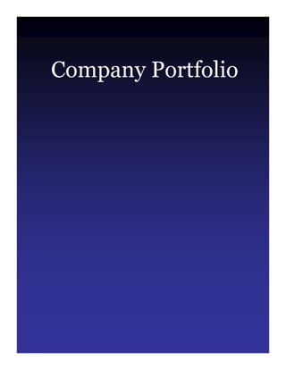 Company Portfolio
 
