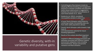 Practical application of advanced molecular techniques in the improvement of animal agriculture: The cases of camel, cattle, sheep, goat, donkeys and chicken in Ethiopia