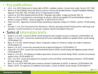 Lessons for equitable REDD+ benefit sharing from community forestry practices in Indonesia and Nepal