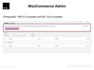 WooCommerce Admin
Prerequisite - WP 5.3 or greater and WC 3.6.0 or greater
 