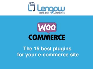 The 15 best plugins
for your e-commerce site
 