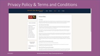 Privacy Policy & Terms and Conditions
8/13/2017 WordCamp Montreal | https://www.jpurpleman.ca
 