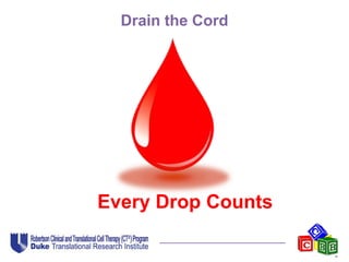 Drain the Cord
Every Drop Counts
 