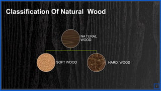 Contoso
S u i t e s
7
Classification Of Natural Wood
NA TURAL
WOOD
SOFT WOOD HARD WOOD
 