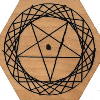 Wood Pentagram #flushyourmeds Scott Barry