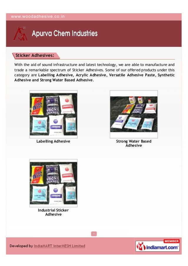 Chemical used in adhesive picture