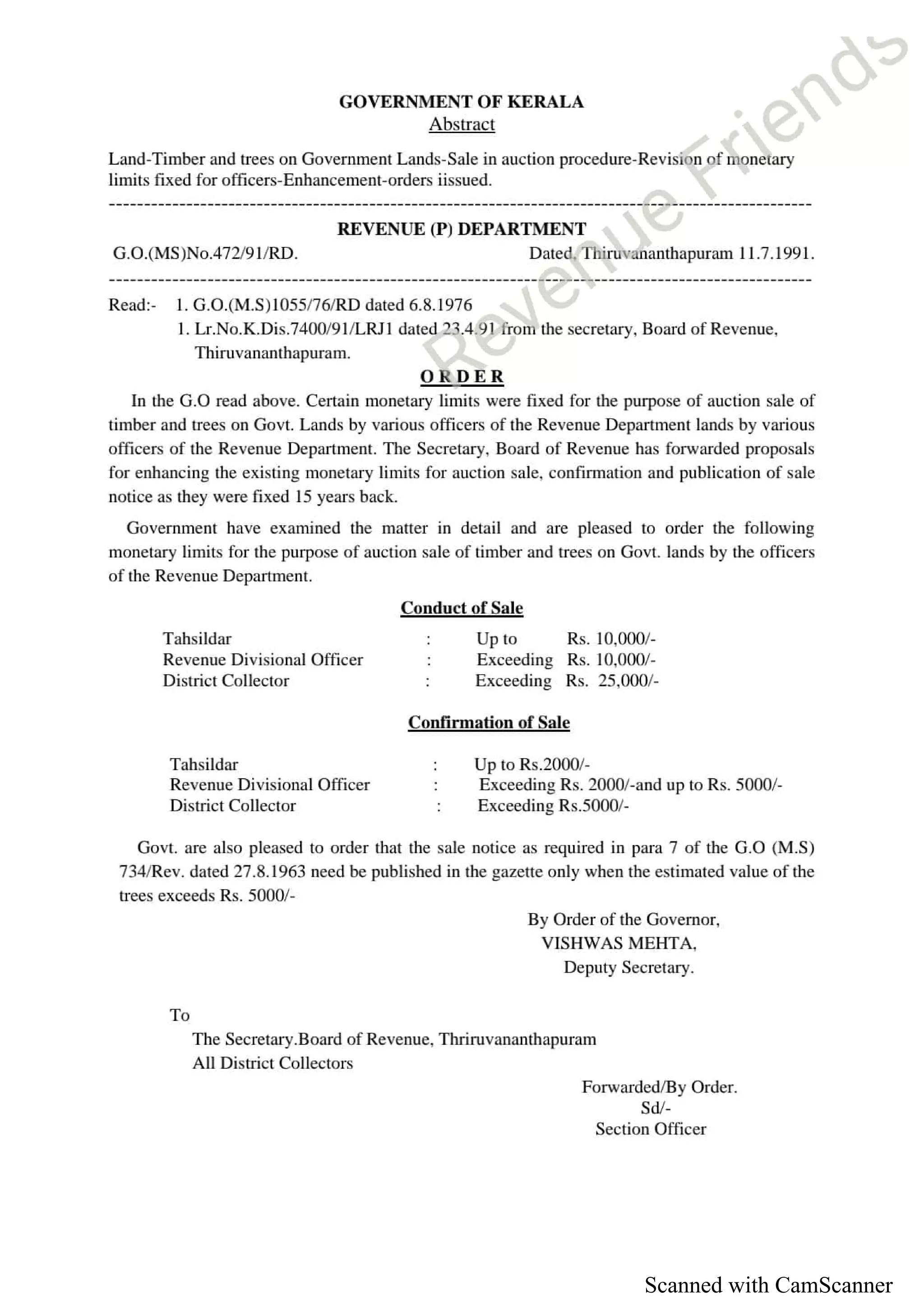 KLC TIMBER OR TREE AUCTION PROCEDURES KERALA PDF