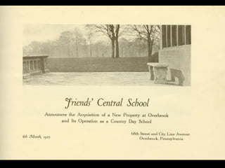1925 FCS new campus
announcement brochure
 