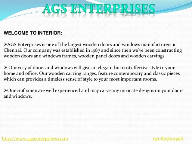 Wooden Door Frames In Chennai