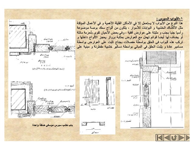 تفاصيل الابواب الخشبية