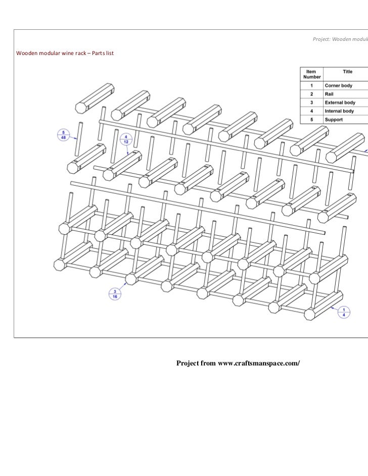 How to make wooden modular wine rack