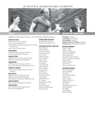 Wooden O Program[1] | PDF | Theater Venues | Attractions