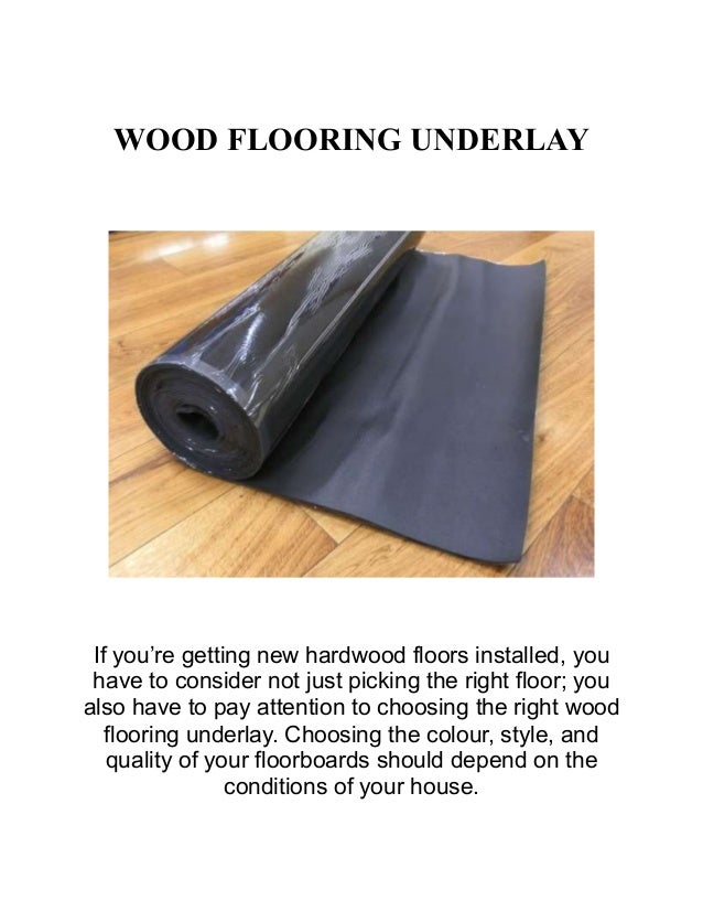 Wood Flooring Underlay