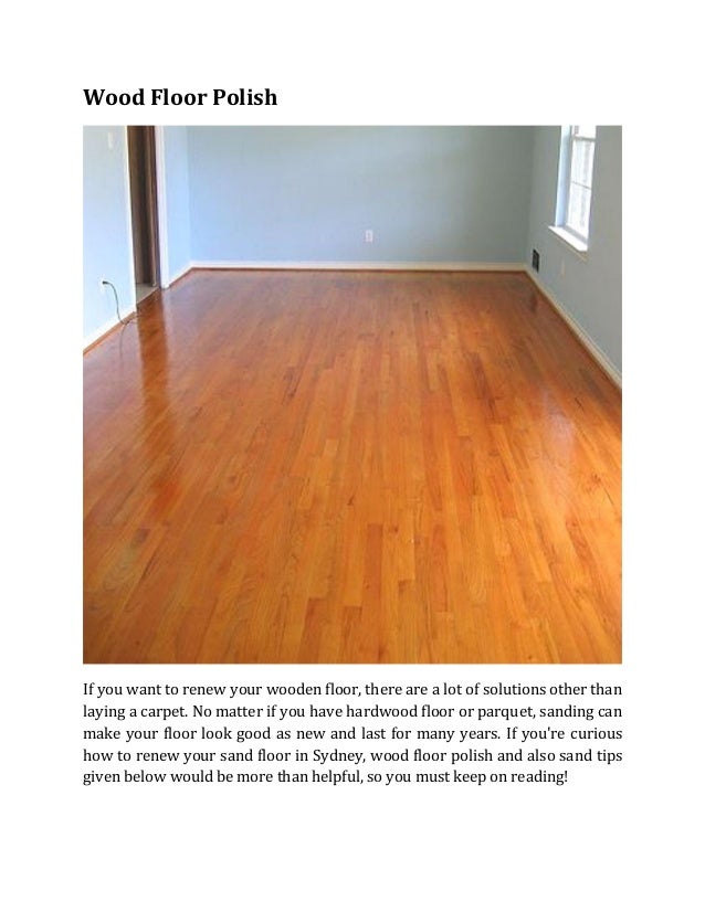 Wood Floor Polish