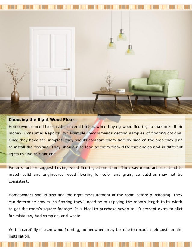 Wood Floors Offer 70 To 80 Percent Return On Investment