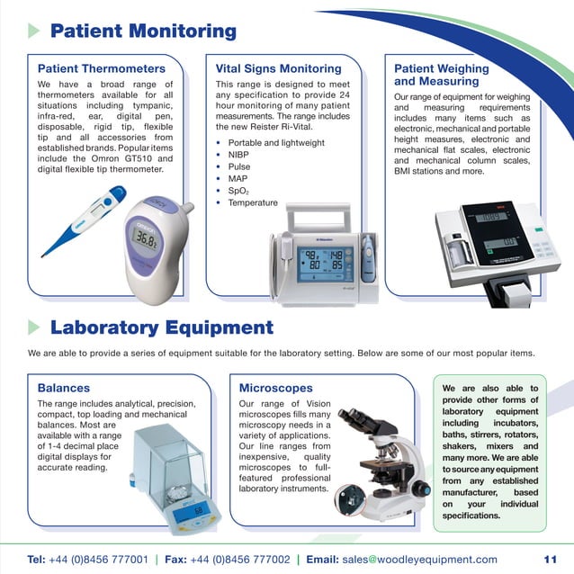 Woodley Clinical Trials Equipment Brochure 2011