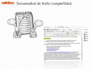 Documentos de texto compartidos.
 