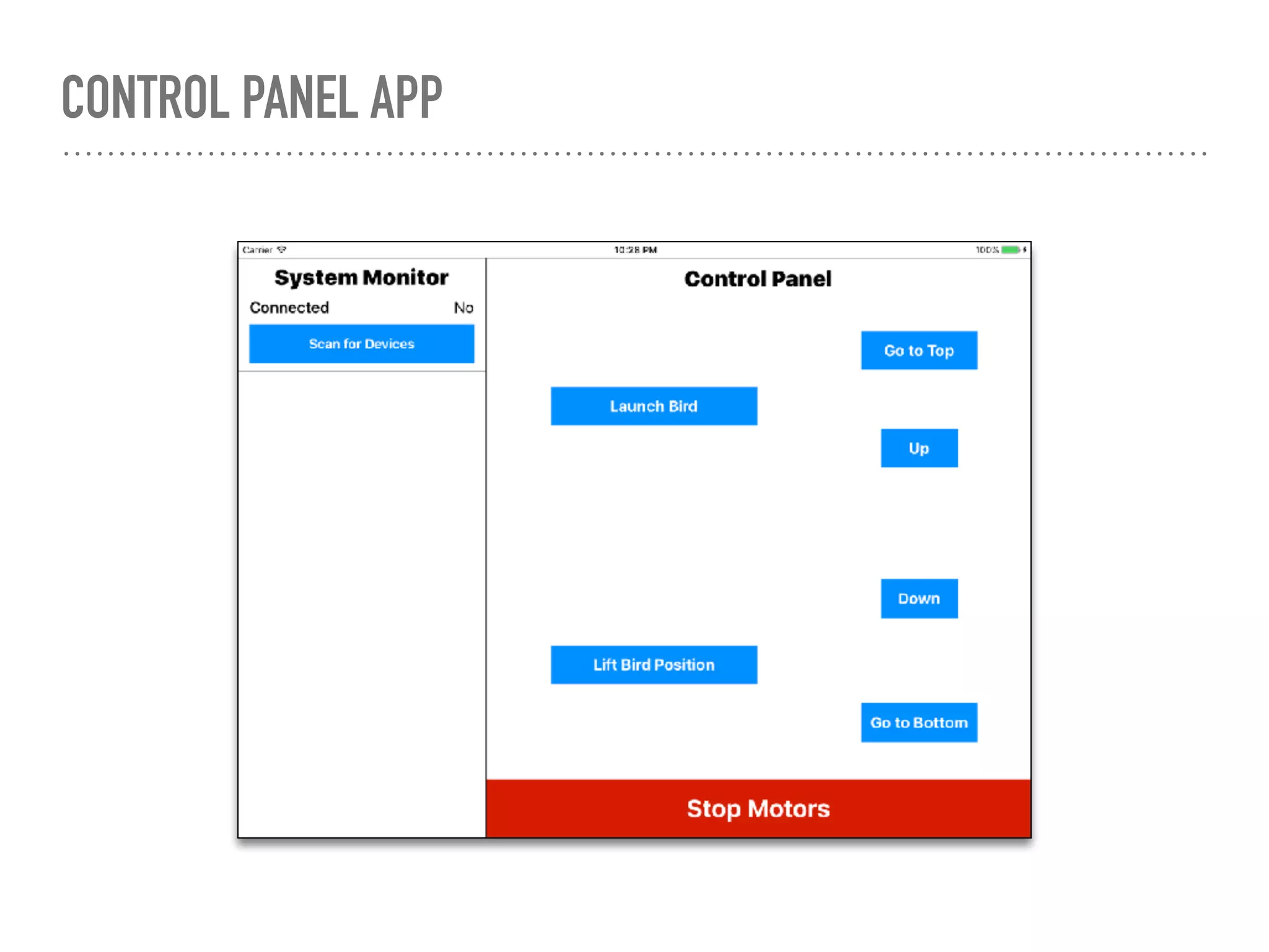 CONTROL PANEL APP
 