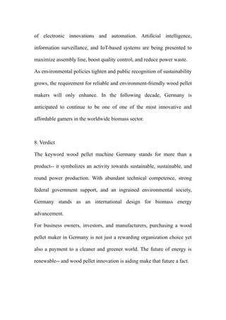Wood Pellet Equipment Germany Driving the Future of Renewable Biomass ...
