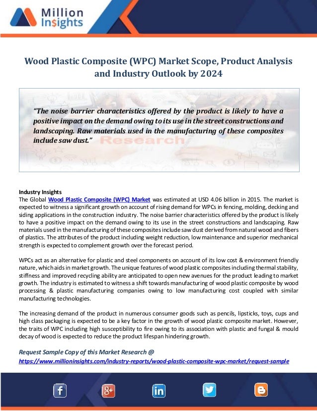Wood Plastic Composite WPC Market Scope Product 
