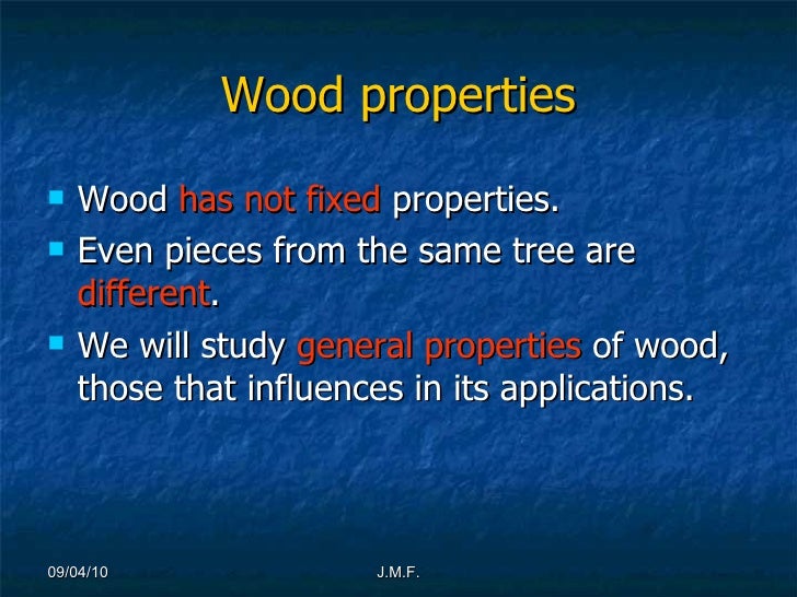 Wood Properties