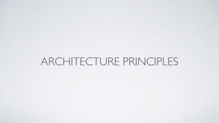 ARCHITECTURE PRINCIPLES
 