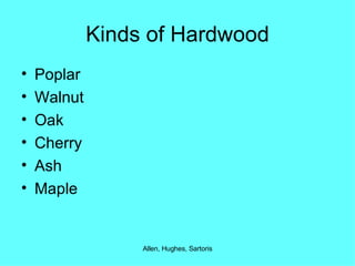 Kinds of Hardwood Poplar Walnut Oak Cherry Ash Maple 