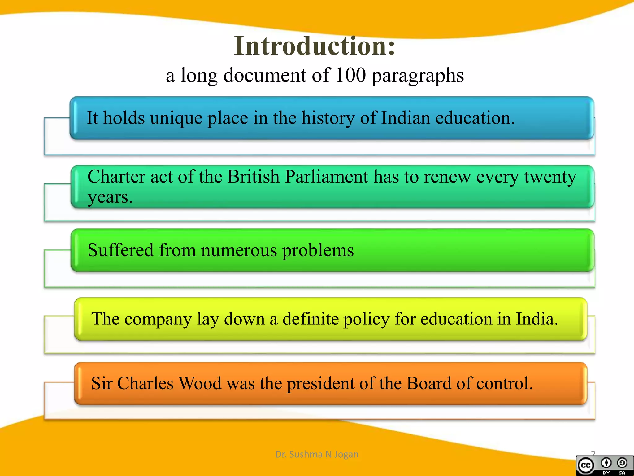 Wood's despatch 1854 | PPT