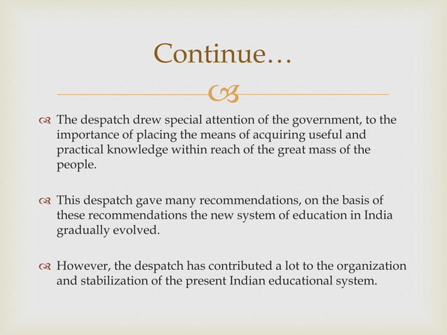 WOOD'S DESPATCH 1854 | PPTX