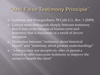  Behavioral Psychologists say report that the quality
of witness testimony, whether it is from a fact
witness or expert w...
