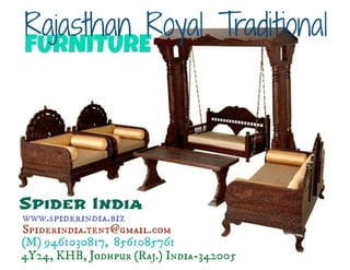 Wood teak carved  maharaj sofa set with  swing