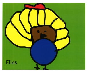 KidPix Turkeys - Wood
