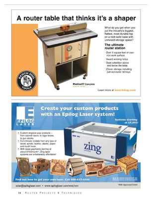 Manufacturing Shop Router Example.pdf Woodworker Router Projects and Techniques | PDF