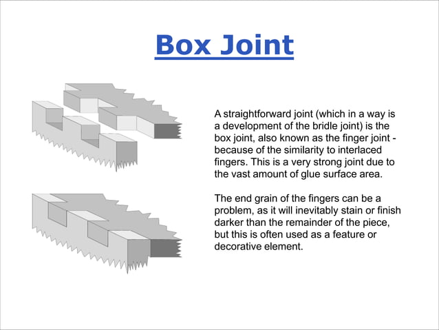 Woodworking Joint Types Carpentry Shop Pptx