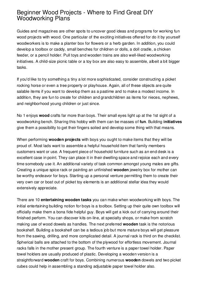 Beginner Wood Projects - Where to Find Great DIY 