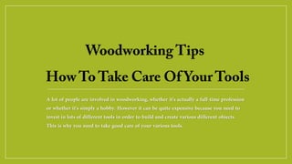 Woodworking tips