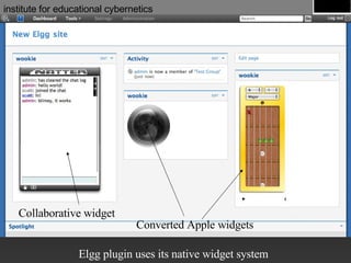 Collaborative widget Elgg plugin uses its native widget system Converted Apple widgets 