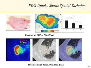 FDG Uptake Shows Spatial Variation
Belhassen and Zaidi 2010. Med Phys
Zhao, et al. 2005. J Nucl Med
36
 