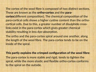 Wool and their structure, morphology and components property | PPTX