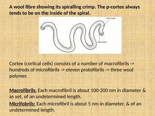 Wool and their structure, morphology and components property | PPTX