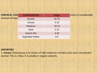 Wool and their structure, morphology and components property | PPTX