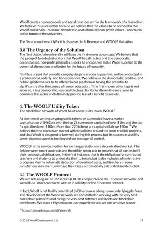 Woolf Building the first Blockchain University whitepaper | PDF