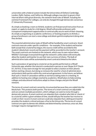 Woolf Building the first Blockchain University whitepaper | PDF