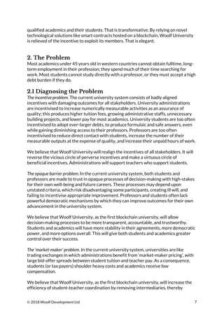 Woolf Building the first Blockchain University whitepaper | PDF