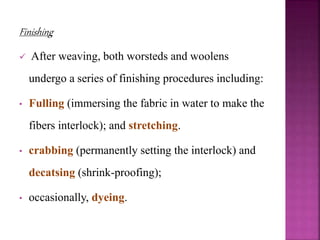 Wool Treating Processing of wool | PPTX