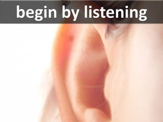 begin by listening
 