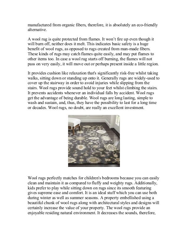 Wool rugs benefits for residence