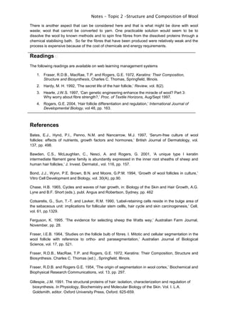 WOOl fibre morphology and structure.pdf for textiles | PDF